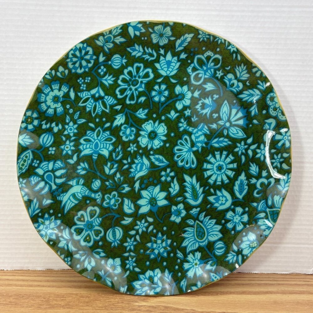 Vintage "FAB" Floral Ruffle Tray, 13" Hardy-Glenwood Products